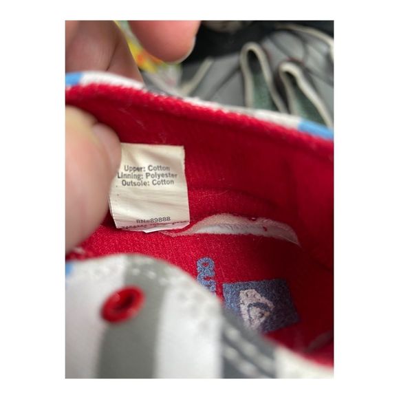 Quicksilver Infant Soft Sole Sneakers Shoes Sz 6-12M Stripes Blue White Grey - Picture 9 of 9